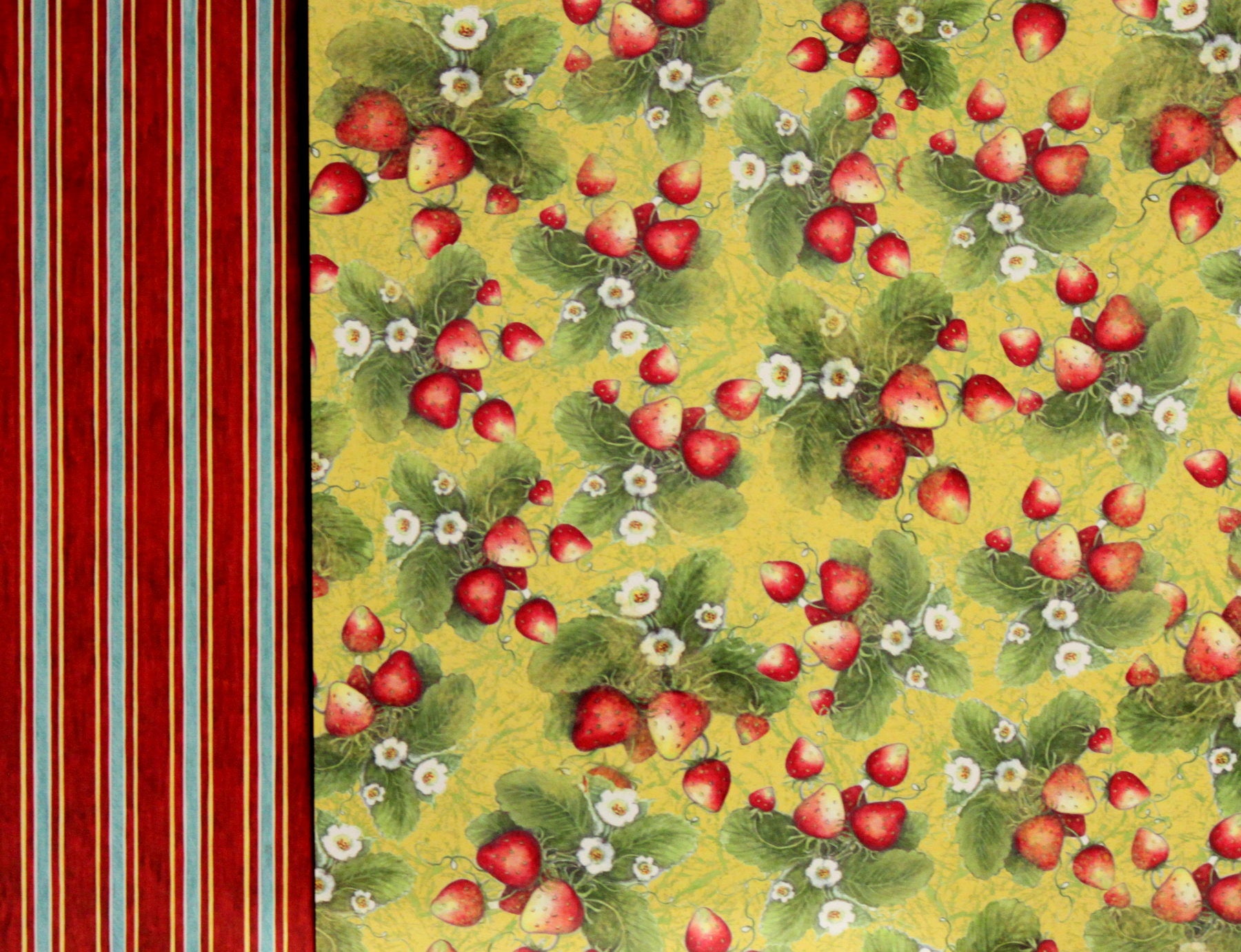 K & Company Susan Winget Meadow Collection Strawberry Patch 12 x 12 Double-Sided Light Cardstock Paper