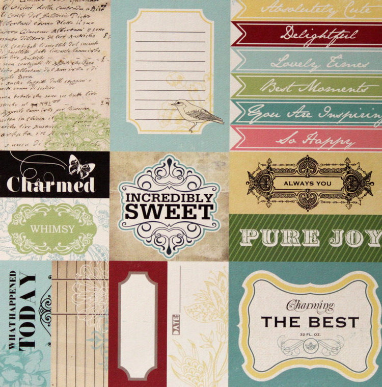 Carta Bella So Noted Note Cards Die-Cut Embellishment Cut-outs