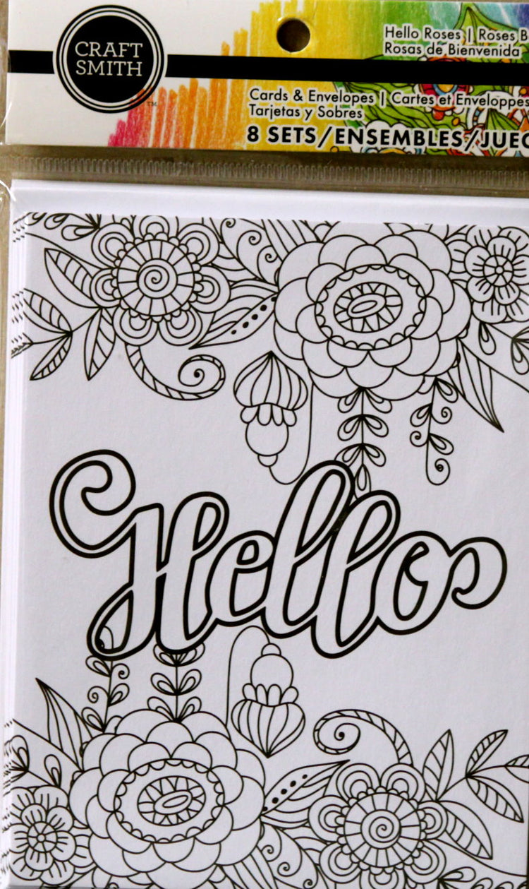 Craft Smith Hello Roses Cards & Envelopes Set