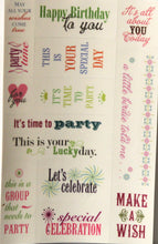 K & Company Birthday, Party & Celebration Vellum Stickers