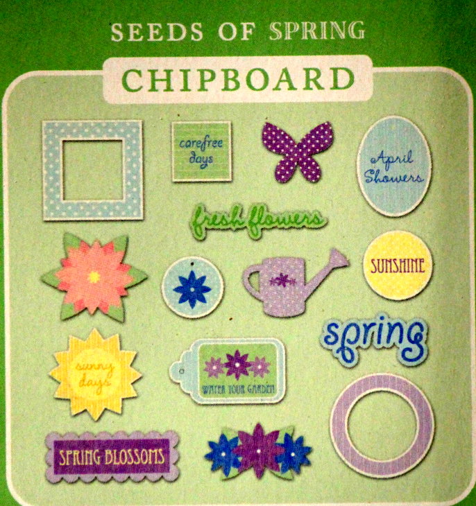 Colorbok Seeds Of Spring Die-Cut Chipboard Embellishments