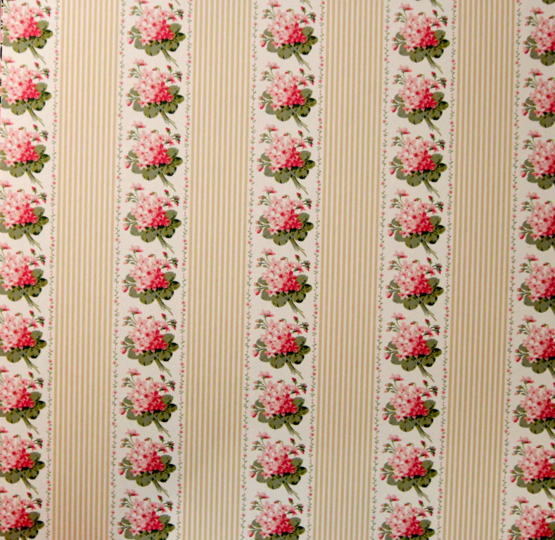 Anna Griffin 12 x 12 Eleanor Collection Floral Striped Design Cardstock Scrapbook Paper