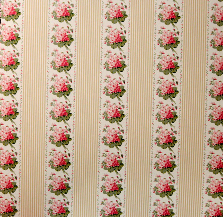 Anna Griffin 12 x 12 Eleanor Collection Floral Striped Design Cardstock Scrapbook Paper