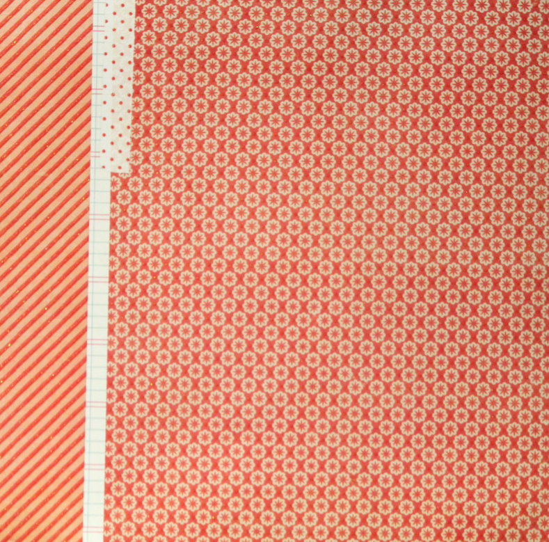 DCWV 12 X 12 Sweet Tangerine Heat Embossed Glitter Mini Flowers Specialty Cardstock Scrapbook Paper