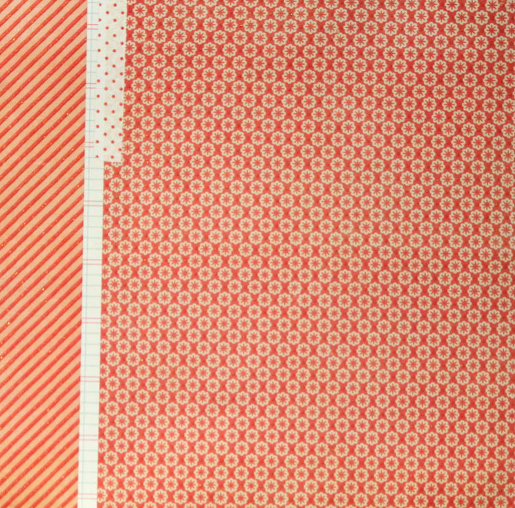 DCWV 12 X 12 Sweet Tangerine Heat Embossed Glitter Mini Flowers Specialty Cardstock Scrapbook Paper