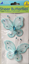 Crafters Square Azur Blue Jem Butterfly Embellishments