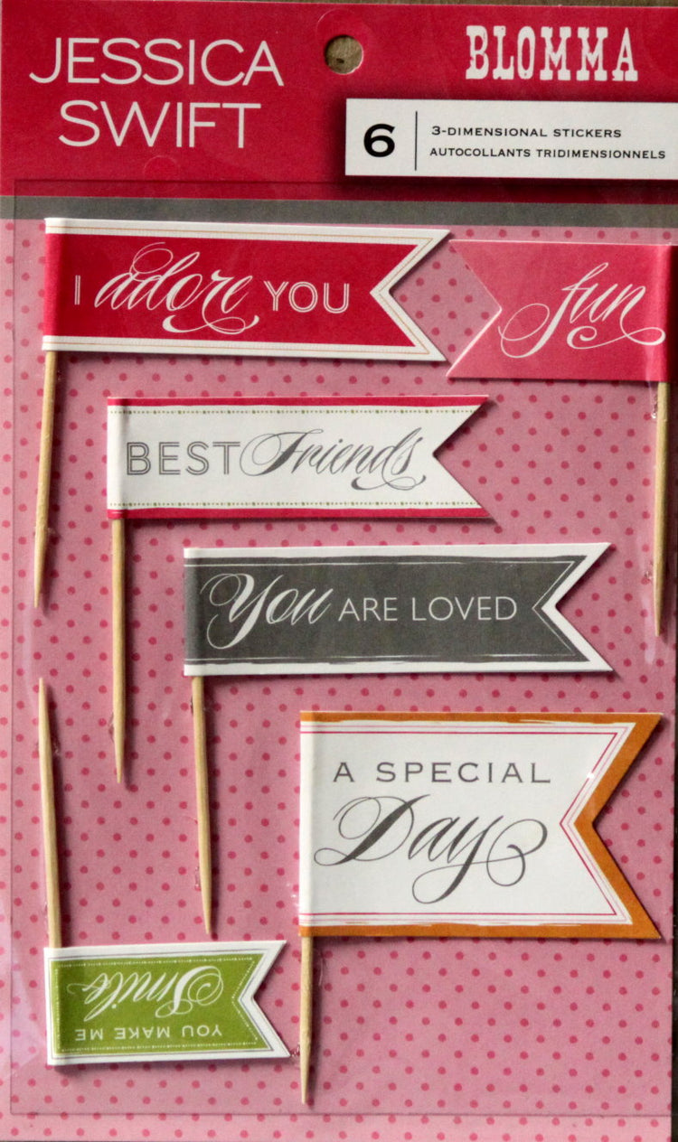 Jessica Swift Blomma 3-Dimensional Stickers Embellishments