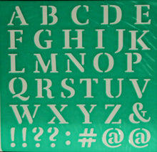 Sophisticated Alphabet Flexible Stencil