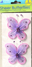 Crafters Square Purple Jem Butterfly Embellishments