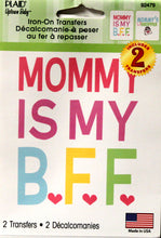 Plaid Uptown Baby "Mommy Is My B.F.F." Iron-On Transfers