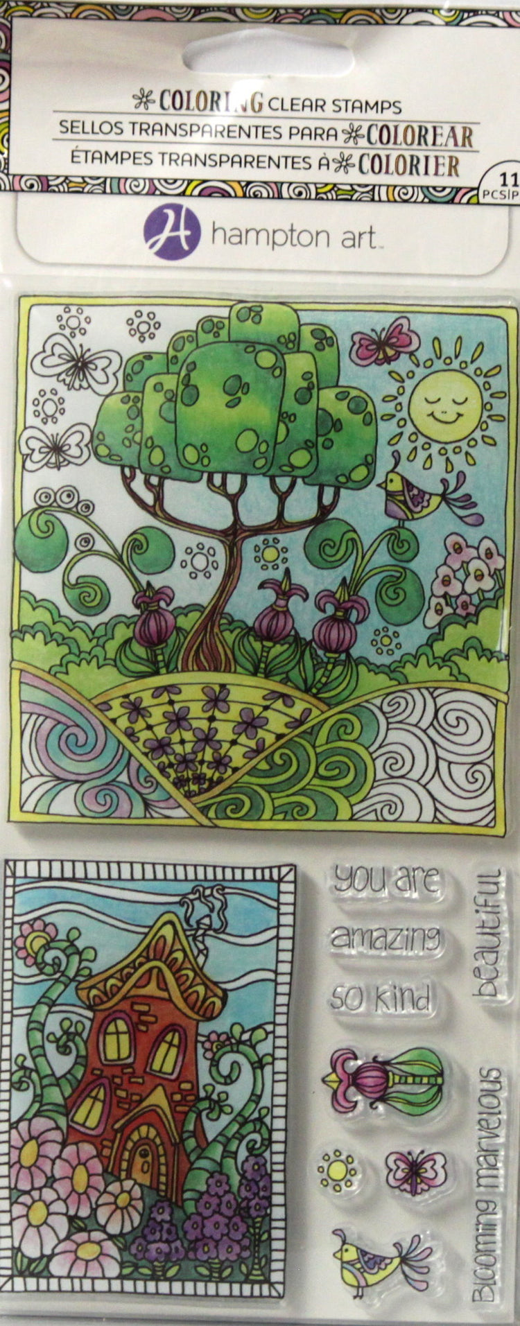 Hampton Art Coloring Sunny Day Clear Stamps