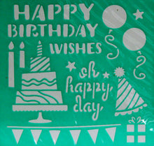 Happy Birthday Icons Flexible Stencil