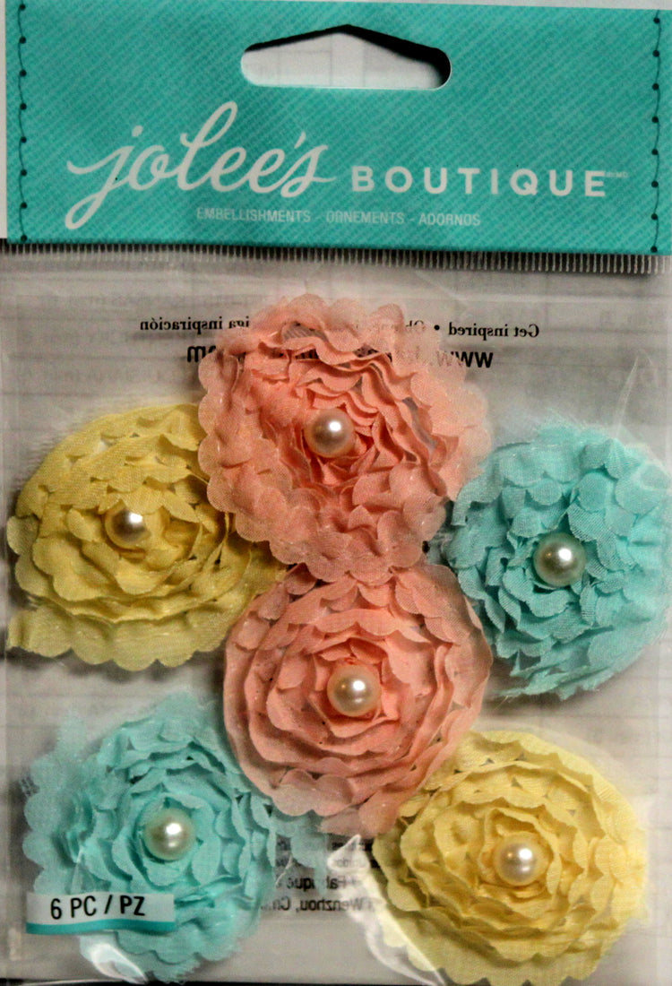 Jolee's Boutique Pastel Mix Small Florals Dimensional Embellishments
