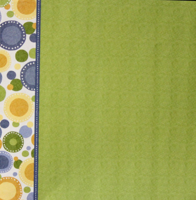 Hot Off The Press Paper Pizazz 12 x 12 Circle Border Scrapbook Paper