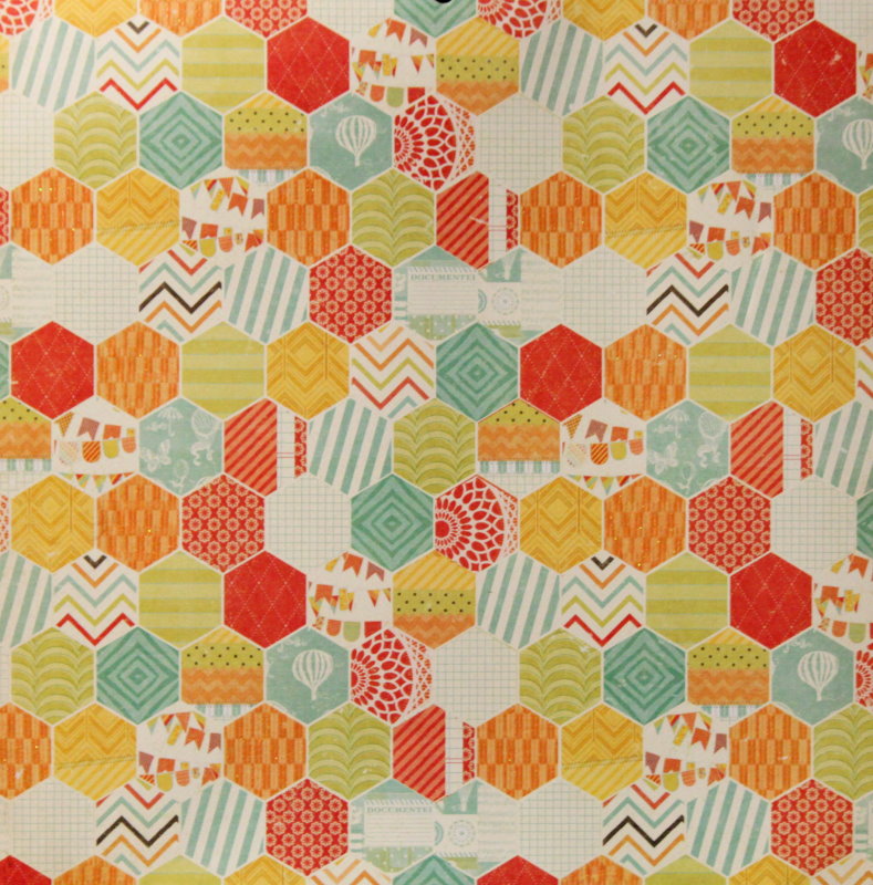DCWV 12 X 12 Sweet Tangerine Heat Embossed Glitter Honeycomb Specialty Cardstock Scrapbook Paper