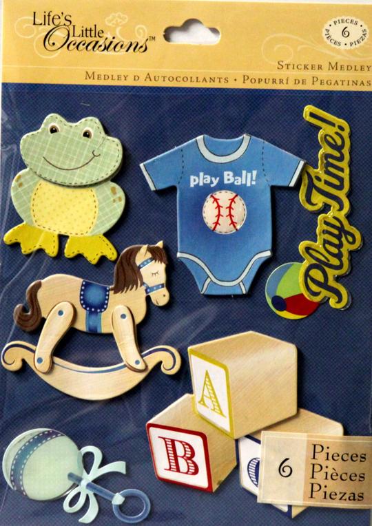 K & Company Life's Little Occasions Baby Boy Toys Stickers Medley