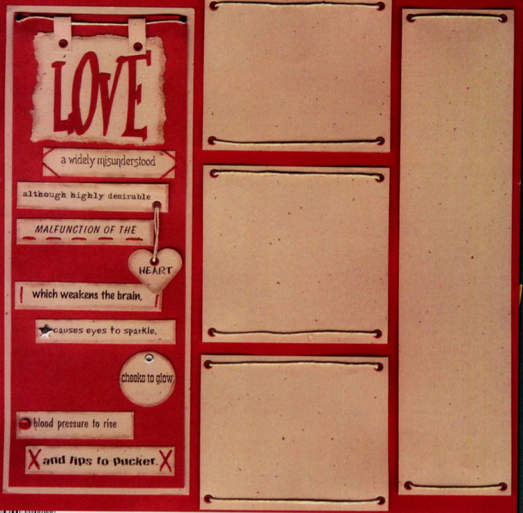 Love 12 x 12 Almost Finished Page Elements Cut-out #2