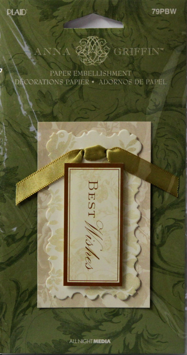 Anna Griffin Best Wishes Dimensional Sticker Embellishment