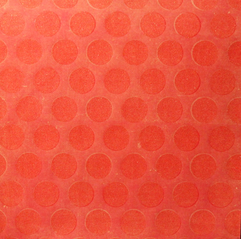 DCWV 12 X 12 Sweet Tangerine Heat Embossed Glitter Large Red Dots Specialty Cardstock Scrapbook Paper