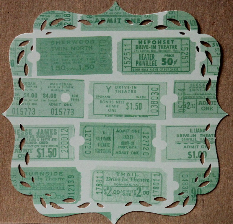 Tickets 5.75" x 5.75" Die-cut Scrapbook Paper
