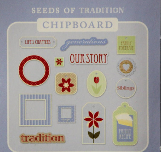 Colorbok Seeds Of Tradition Die-Cut Chipboard Embellishments