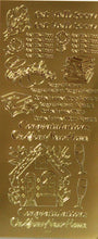 Dazzles Metallic Gold Sentiments Stickers
