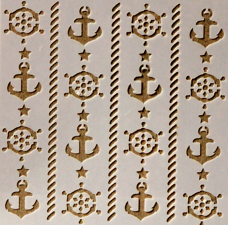 Nautical Borders Plastic Stencil