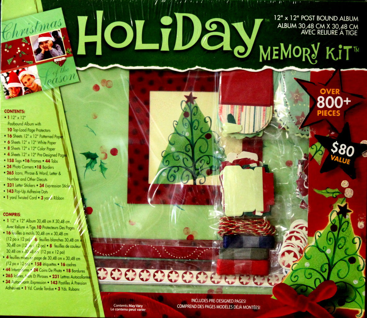 Westrim Crafts Holiday Memory Deluxe 12" x 12" Scrapbook Kit - SCRAPBOOKFARE