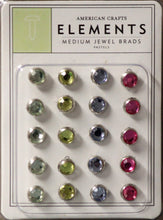 American Crafts Elements Medium Jewel Pastel Brads Embellishments Set