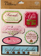 K & Company Life's Little Occasions Friendship Dimensional Stickers Medley