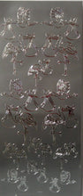 Dazzles Metallic Silver Stork & Baby Stickers