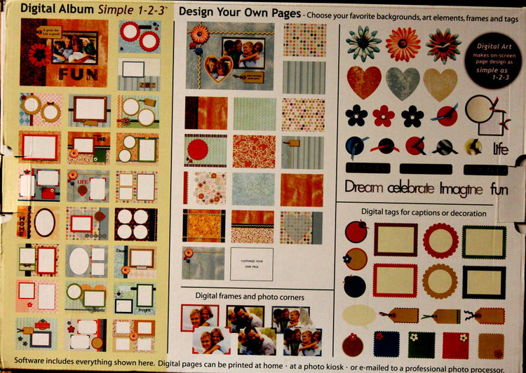 New Seasons Simple 1-2-3 Digital 8.50 x 11 Scrapbook Kit - SCRAPBOOKFARE
