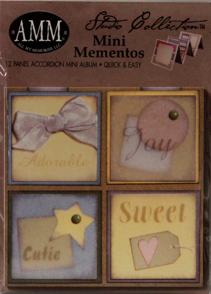 All My Memories Studio Collection Mini Mementos Baby Boy 12 Panel Accordion Mini Album