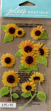 Jolee's Boutique Vellum Sunflowers Dimensional Stickers