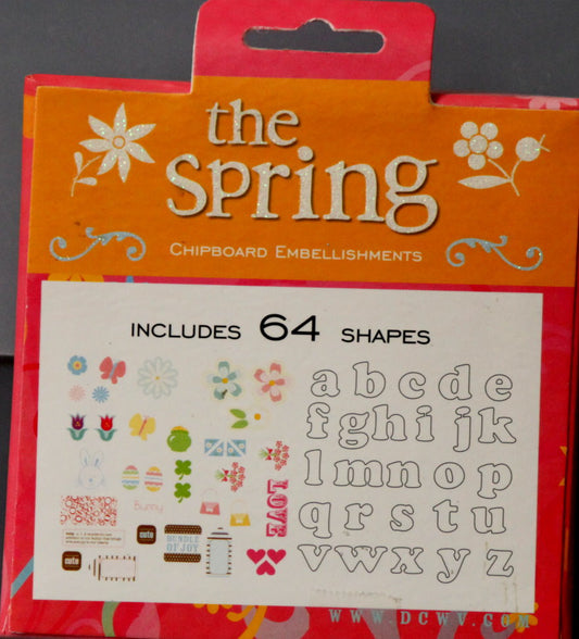 DCWV The Spring Chipboard Embellishments - SCRAPBOOKFARE