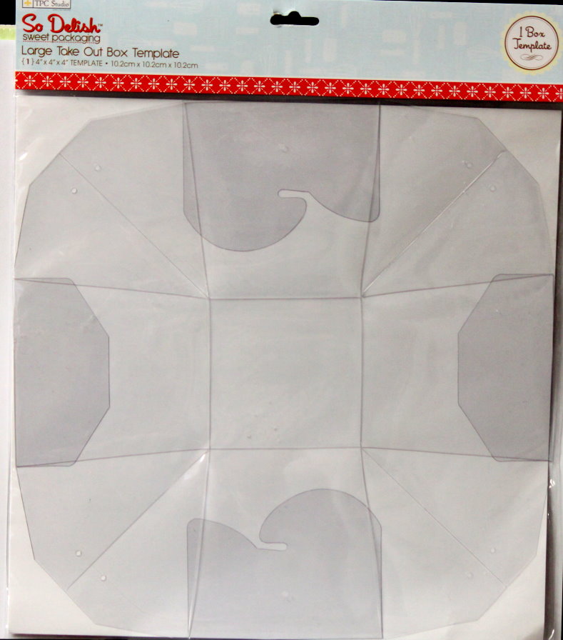 TPC Studio So Delish Sweet Packaging Large Take Out Box Template Stencil