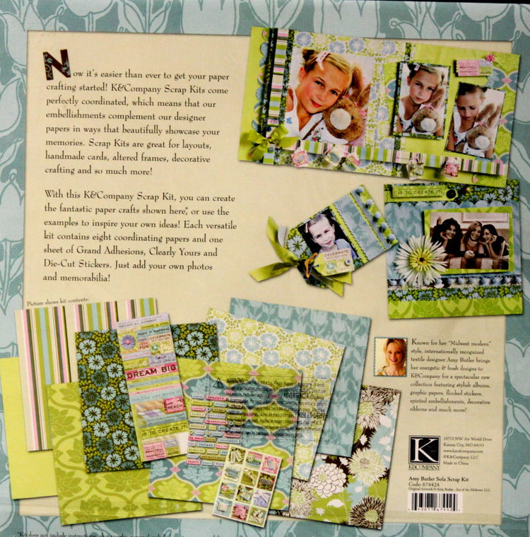K & Company Amy Butler Sola 12 x 12 Scrapbook Pages Kit