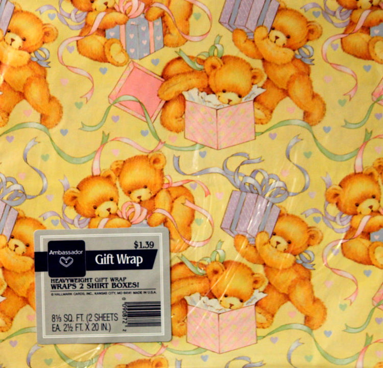 Hallmark Ambassador Baby Bear Gift Wrap Paper