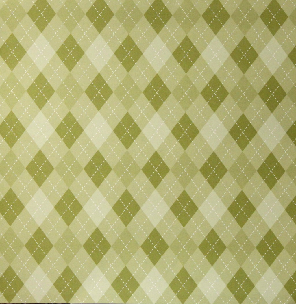 Nicole Green Diamonds Printed 12 x 12 Scrapbook Paper