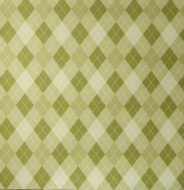 Nicole Green Diamonds Printed 12 x 12 Scrapbook Paper