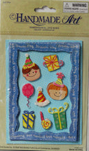 Handmade Art Dimensional Birthday Elements & Frame Stickers - SCRAPBOOKFARE