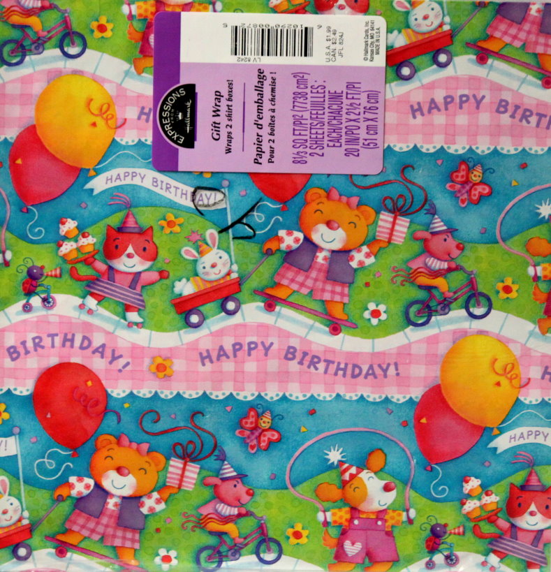 Hallmark Expressions Happy Birthday Gift Wrap Paper