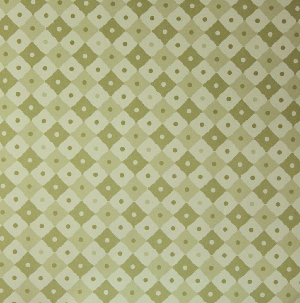 Nicole Moss Green Diamonds Printed 12 x 12 Scrapbook Paper