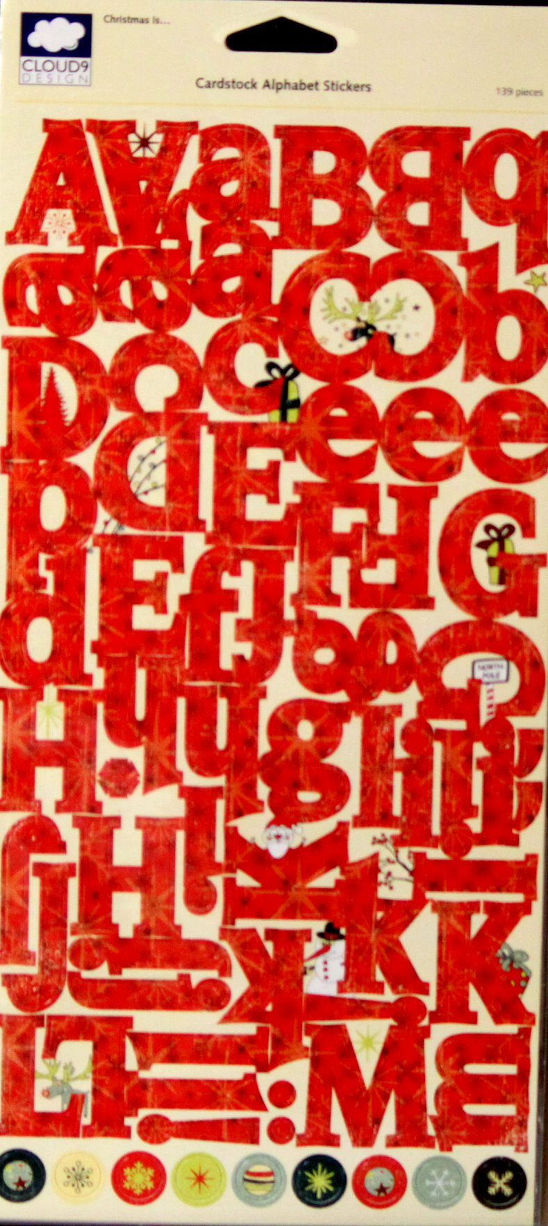 Cloud 9 Design Christmas Is... Cardstock Alphabet Stickers