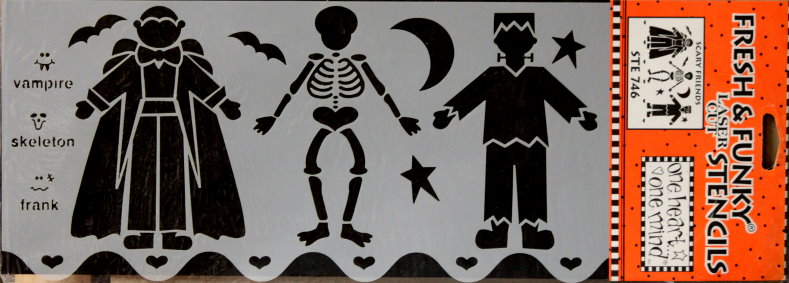 One Heart...One Mind Fresh & Funky Laser Cut Scary Friends Stencils