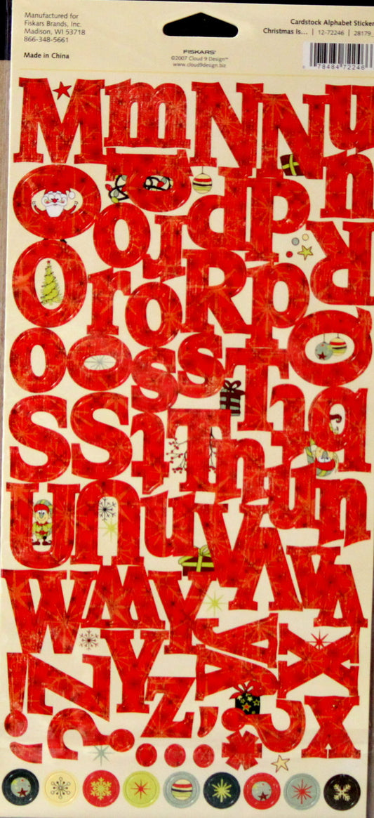 Cloud 9 Design Christmas Is... Cardstock Alphabet Stickers