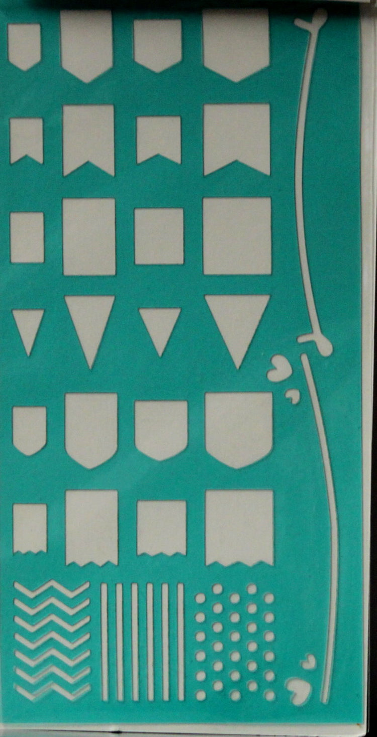 Recollections Alphabet And Banners Stamp And Stencil Set