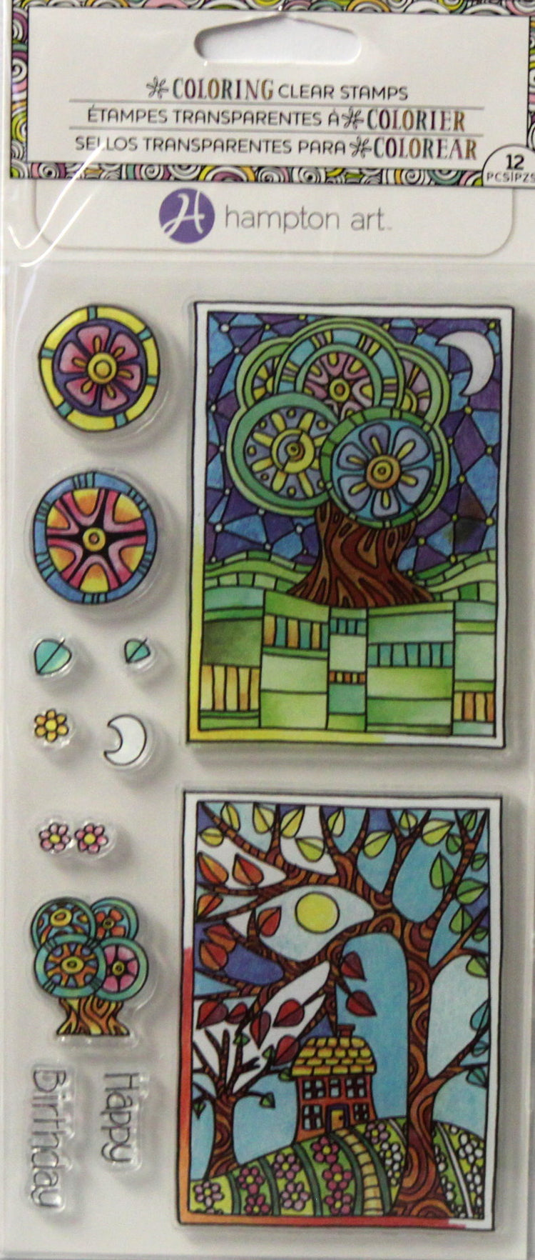 Hampton Art Coloring Trees Clear Stamps