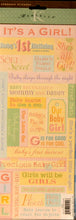 K & Company Marcella K Baby Girl Words Embossed Stickers
