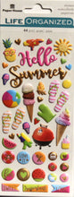 Paper House 3D Dimensional Life Organized Hello Summer Puffy Stickers